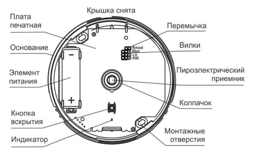 конструкция извещателя Астра-7 исп. РК